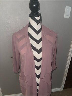 Fashion Nova Dusty Mauve Open-Front Cardigan